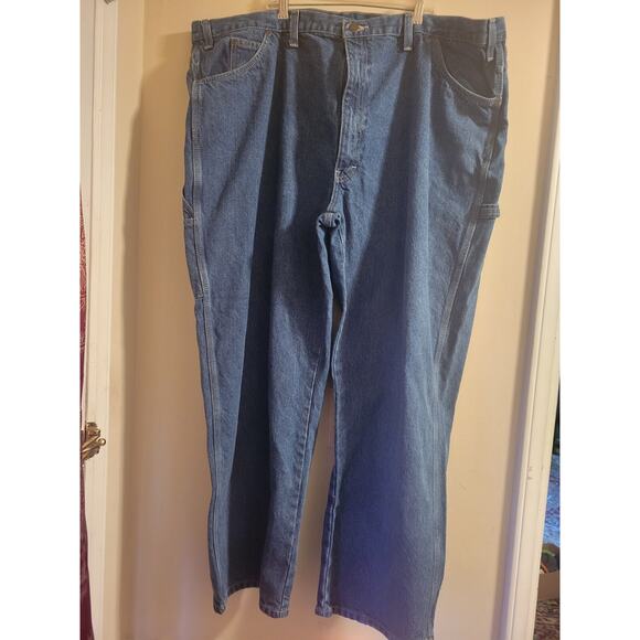 Dickies Jeans Big Mens 46x30 Blue Denim Pants Carpenter Outdoors Workwear Casual - Picture 4 of 6